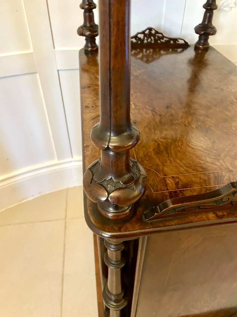 Outstanding Quality Antique Victorian Burr Walnut Canterbury Music Cabinet